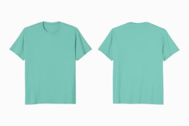 Unisex Teal Classic tişörtü Önü ve Arkası