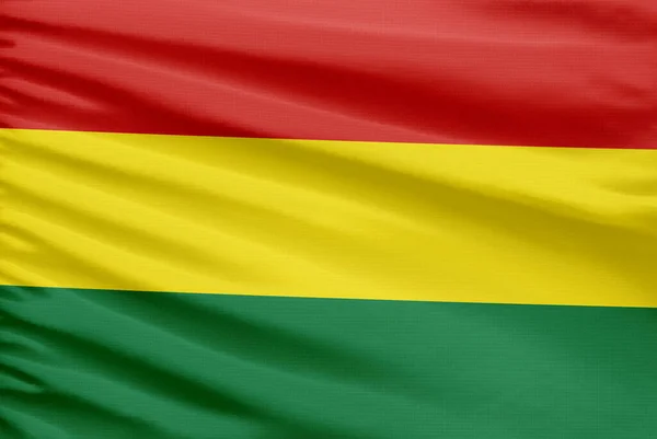 Bolivia Flagga Avbildas Sport Stygn Tyg Med Veck — Stockfoto