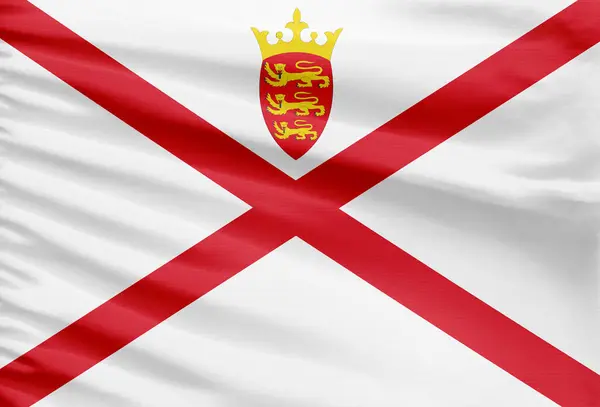 Jersey Flagga Avbildas Sport Stygn Tyg Med Veck — Stockfoto