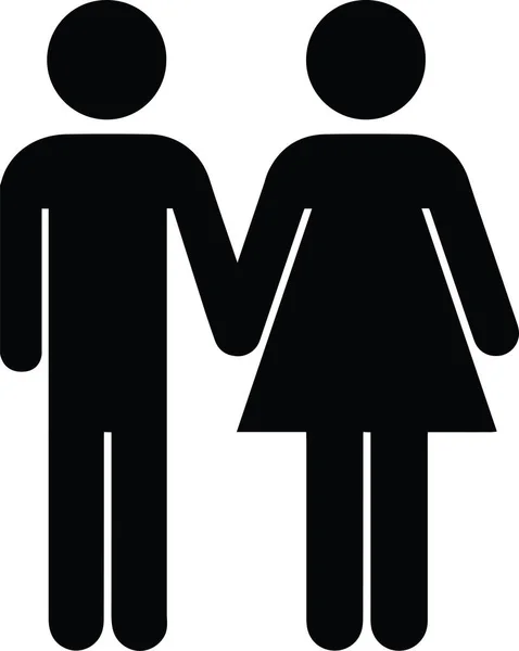 Couple Tenant Les Mains Signe Salle Bain Sexe Salle Bain — Image vectorielle