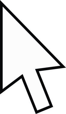 İmleç ICon Bilgisayar Tıklama Laptop Pointer Teknolojisi. Vektör illüstrasyonu