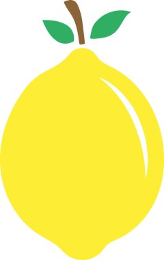 Lemon Citrus Fruit Cooking Illustration Design Food. Vektör illüstrasyonu