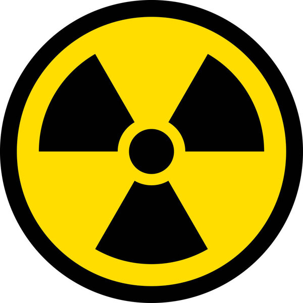 Nuclear Bomb Nuke Symbol Sign Warning Label. Vector illustration