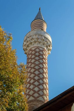 Bulgaristan 'ın Filibe kentindeki Dzhumaya Camii' nin minare kulesi.
