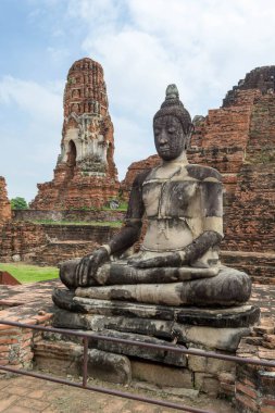 Ayutthaya 'daki Wat Mahathat tapınağındaki Buda heykeli.