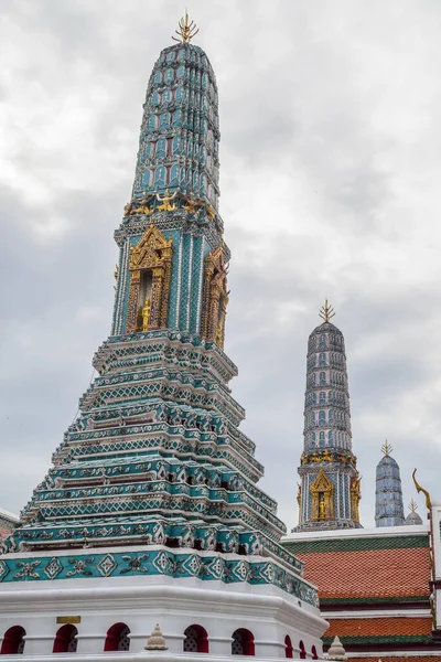 stock image Prang at Wat Phra Kaew in Grand Palace in Bangkok, Thailand.