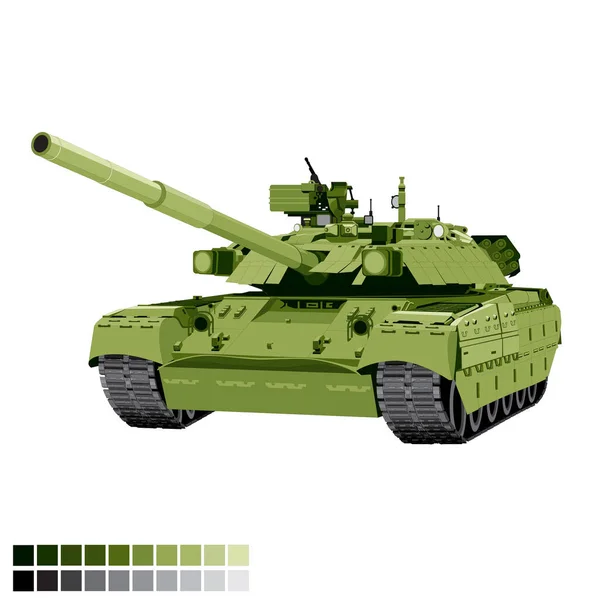 Vector Illustration Battle Tank Military Illustration Vector — 스톡 벡터