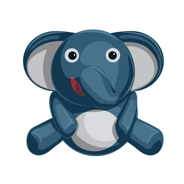 Bezerro Elefante Brinquedo Macio Ilustração Cores Ilustração Vetorial Brinquedo Elefante —  Vetores de Stock