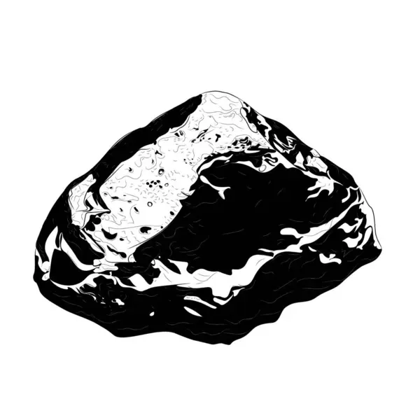 Doğal altın külçesi şekli. Düz olmayan ve parlak yüzeyi olan altın külçesinin vektör çizimi. Madencilik, değerli metallere yatırım, mücevher, jeolojik araştırma. 