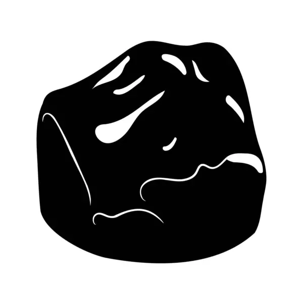 Doğal altın külçesi şekli. Düz olmayan ve parlak yüzeyi olan altın külçesinin vektör çizimi. Madencilik, değerli metallere yatırım, mücevher, jeolojik araştırma. 