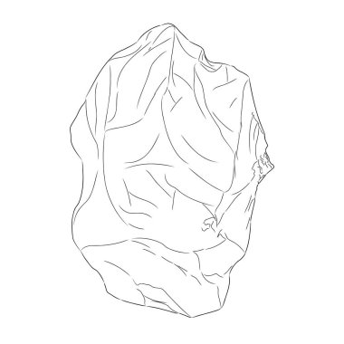 Doğal, pürüzsüz, safir değerli taş çizimi. Sersemletici, işlenmemiş değerli taş safirin vektör çizgisi çizimi. Safirin sonsuz ve lüks cazibesi bilgeliği, erdemi ve zenginliği simgeler.. 