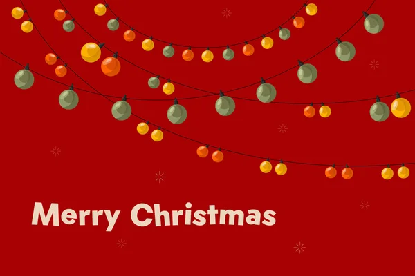 Mutlu noel kartları. Kutlama çelenkleri, dilekler, yazıtlar. Vektör düz tasarımı.