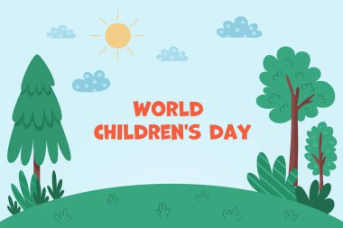 Dünya çocuklar için gündüz afişi