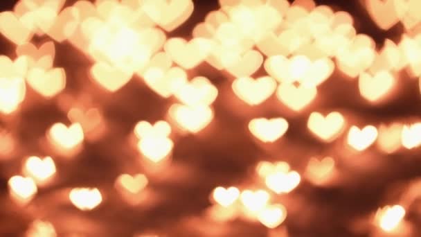 多くの赤い心 概念多くの赤い心 コンセプト バレンタインデー 記念日 母の日 電子カードの招待状 暗い光 カラフルな心のアニメーション カメラの動き — ストック動画