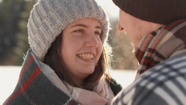 Romantikus Videó Tele Van Meleg Pillanatok Szeretet Boldogság Hogy Kérjük — Stock videók