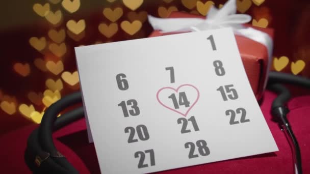 Selamat Untuk Dokter Dan Staf Medis Pada Hari Valentine Valentines — Stok Video