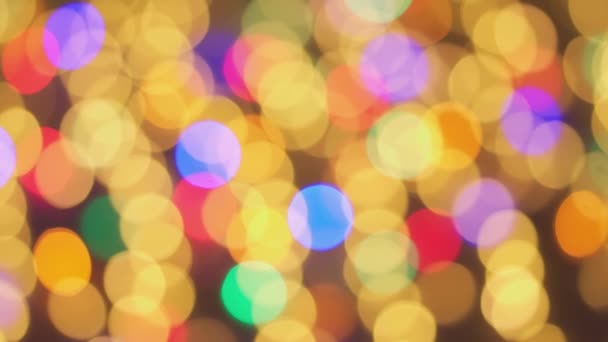 Świąteczne Girlandy Światła Tworzą Świąteczny Efekt Dodają Ciepła Mroźnym Zimowym — Wideo stockowe