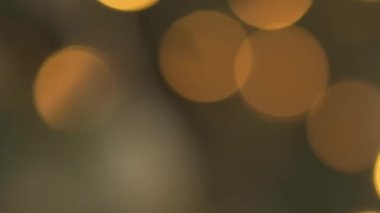 Dikey video. Noel ağacındaki ışık elementleri, bayrama ışıltı ve uyum havası katıyor. Işıklandırma efektleri ve bokeh Noel dekoruna benzersizlik ve muhteşemlik ekler.