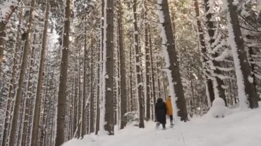 Genç bir çift kış akşamını sarılarak ve gülerek geçiriyor. Kış tatili Karda oynayan ve birbirlerine sıcak bir şekilde sarılan bir çift eşsiz bir neşe ve şefkat anı yaratıyor. Yüksek kalite