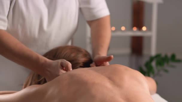 Romantyczna Atmosfera Relaksu Salonie Masażu Zaproś Miłość Równowagę Swojego Życia — Wideo stockowe