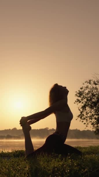 Körperliche Aktivität Und Meditation Der Natur Ein Wichtiger Bestandteil Eines — Stockvideo