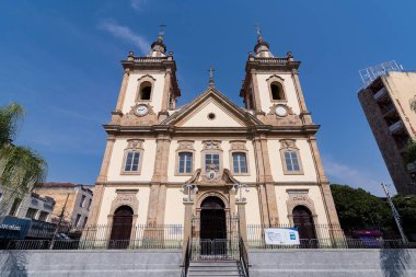 Aparecida, Brezilya. Barok mimarisinde Nossa Senyora Aparecida 'nın eski Bazilikası. Burası ulusal bir sığınak. 26 de agosto de 2021.