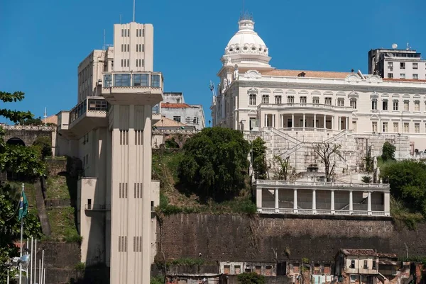 Σαλβαδόρ Μπαΐα Βραζιλία Lacerda Ανελκυστήρας Και Rio Branco Palace Δει — Φωτογραφία Αρχείου