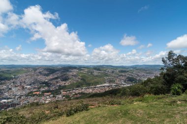 City of Pocos de Caldas. Aerial view of from the Serra de Sao Domingos, Minas Gerais, Brazil.