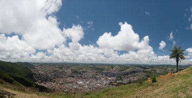 City of Pocos de Caldas. Aerial view of from the Serra de Sao Domingos, Minas Gerais, Brazil.