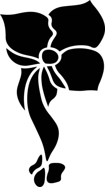 Flower Vector Stencil, Black and White