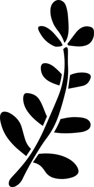Трафарет Растительного Вектора Черный Белый — стоковый вектор