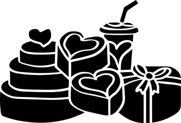 Pasta Vektörü Şablonu, Siyah ve Beyaz