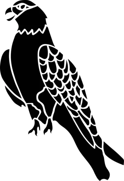 Adler Vektorschablone Schwarz Und Weiß — Stockvektor