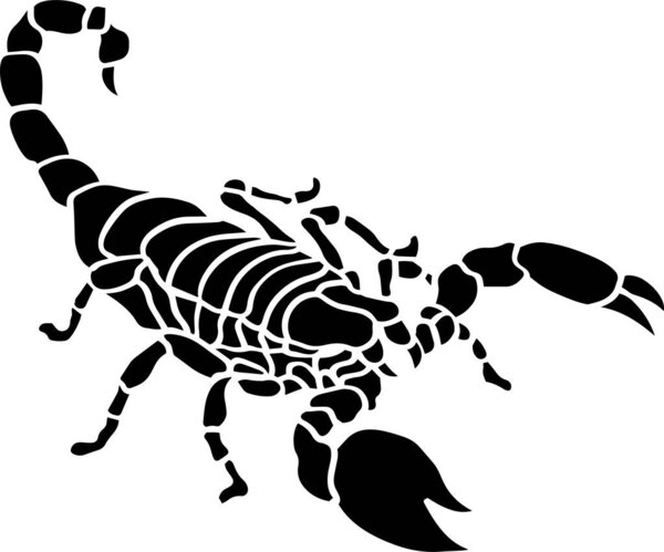 Векторный трафарет Скорпиона 