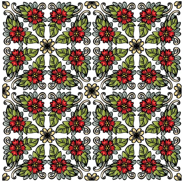  Kusursuz desenli soyut çiçek süsü