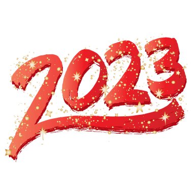  2023 logo harf numaraları fırça darbesi