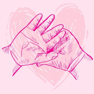 Baby Hand. Human hands sketch drawing illustration.