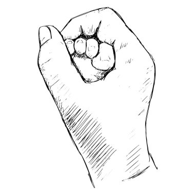  Sketch of mother holding a baby foot