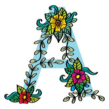 El çizimi alfabe harfi A