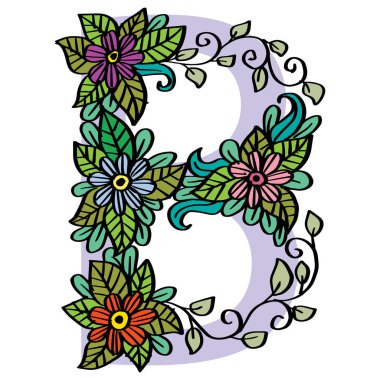  El çizimi alfabe harfi B