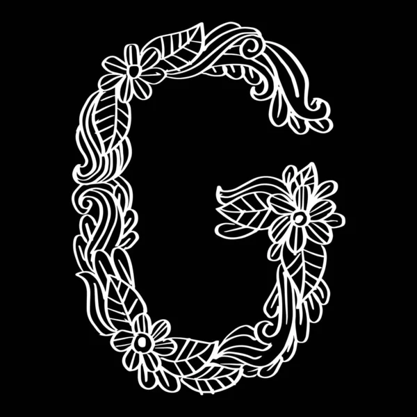 Alphabet Gribouillé Dessiné Main Lettre — Image vectorielle
