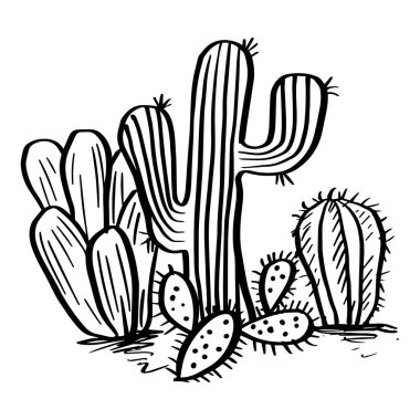  El çizimi kaktüs çizimi.