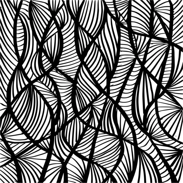 Noir Blanc Lignes Abstraites Fond — Image vectorielle