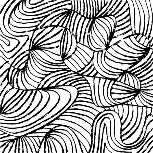 Doodle Zeichnung Linien Kunst Abstrakten Hintergrund — Stockvektor
