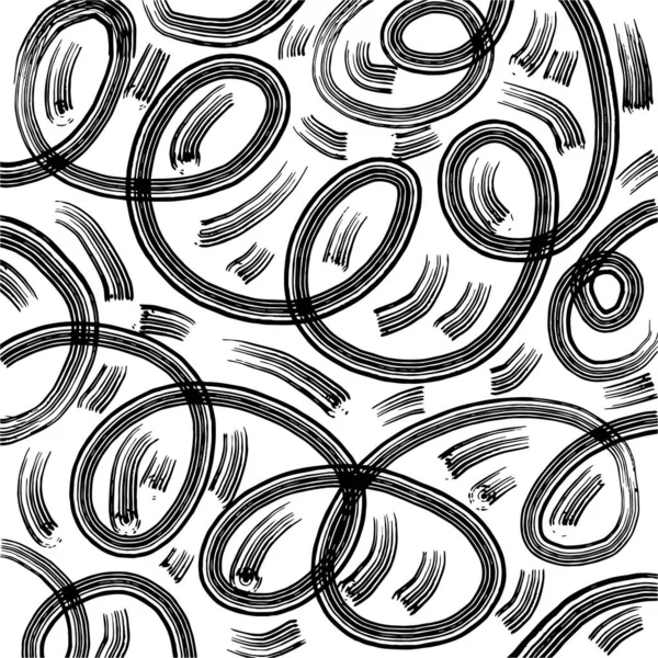 Abstract Curved Line Pattern Brushes — Stock Vector