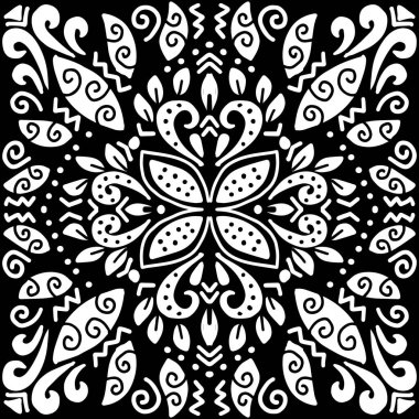 Elle çizilmiş etnik desen arka planı.