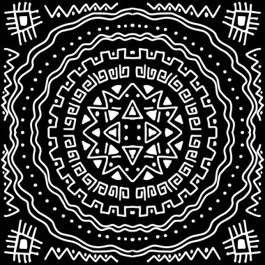 Elle çizilmiş etnik desen arka planı.