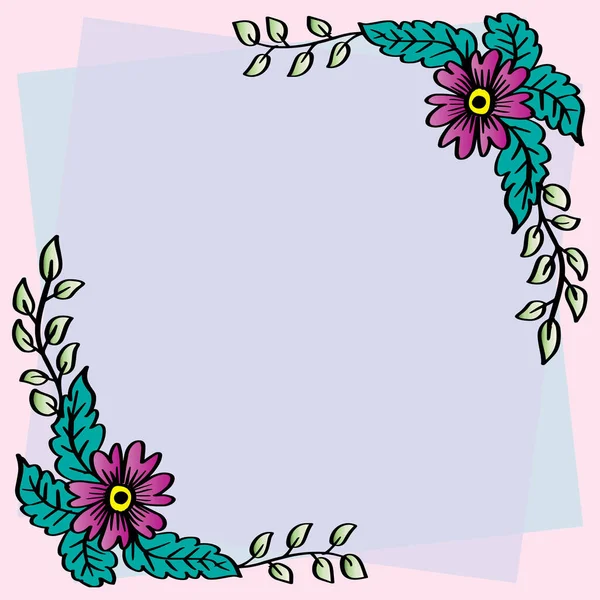 Hand Zeichnung Floralen Rahmen Hintergrund — Stockvektor