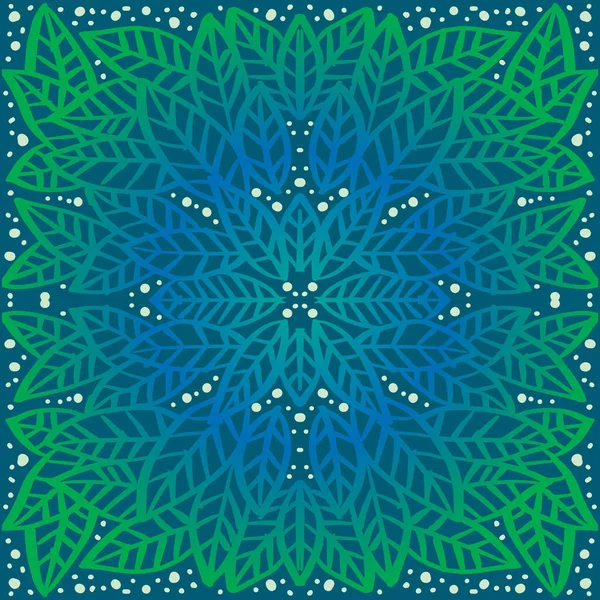 Mandala Nahtlose Muster Hinterlässt Hintergrund — Stockvektor