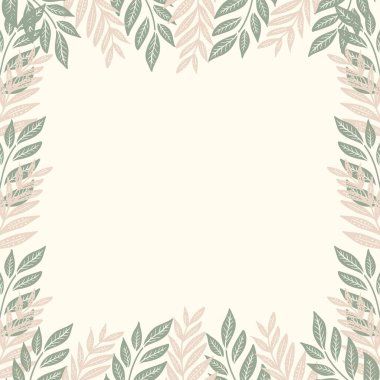 Çizim yaprakları çerçeve arkaplanı